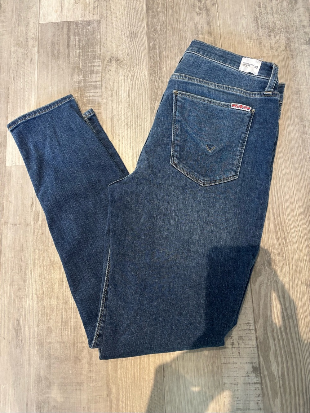 Hudson Natalie Midrise Super Skinny Ankle Jeans Women's Dark Blue